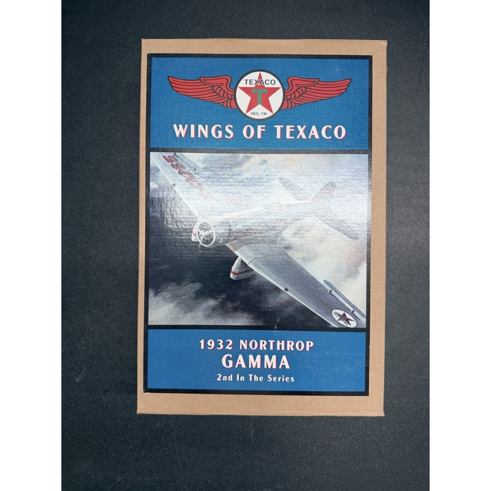 Texaco Wings 1932 Northrop Gamma Coin Bank Ertl 2nd Series w/ Box (m28)‎